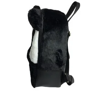 BETSEY JOHNSON Backpack - Fun Furry Panda Betsey Johnson Panda Hoodie Backpack Hooded Bear Bag Faux  main image 4